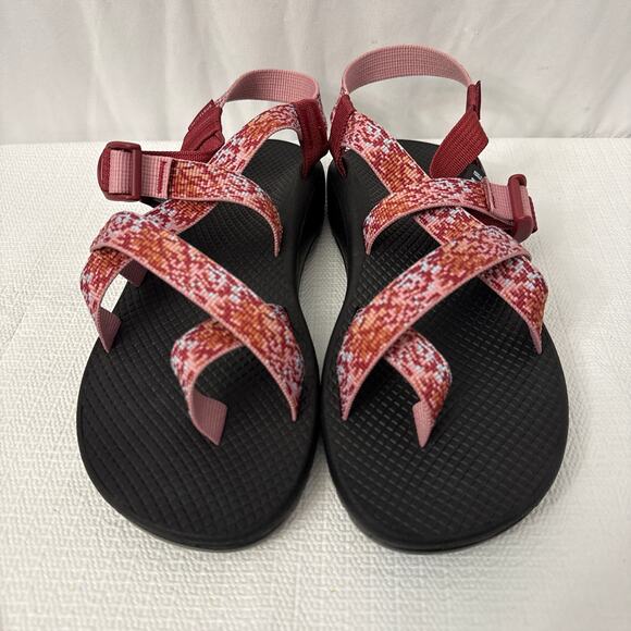 Chaco Z Cloud 2 Sport Sandal Womens Size 10 Rust Pink Abstract Toe Loop - Picture 4 of 11